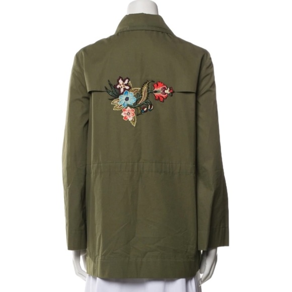 Sandro Jackets & Blazers - Sandro Utility Jacket Army Green Embroidered Size Small